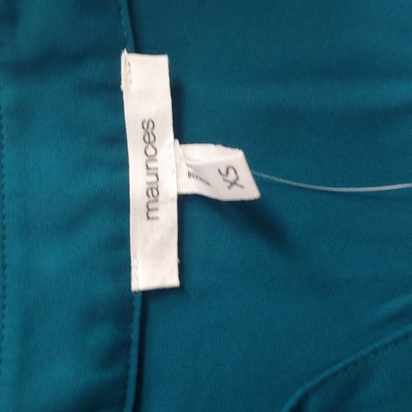 NWT MAURICES TEAL BUTTON DOWN - Picture 6 of 10